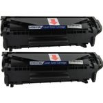 2 stück HP 12A (Q2612A) schwarz toner (Ink Hero)