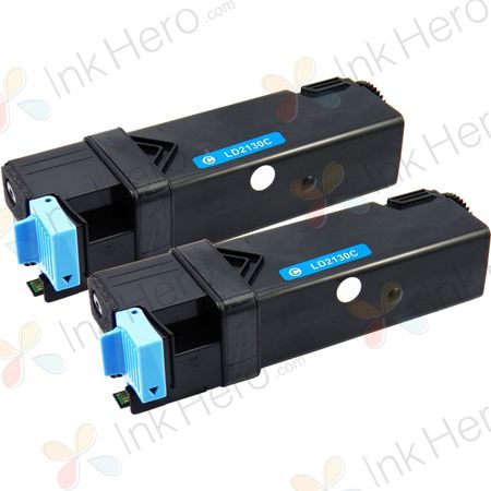 2 stück Dell 593-10313 / 593-10321 (FM065) cyan XL toner (Ink Hero)