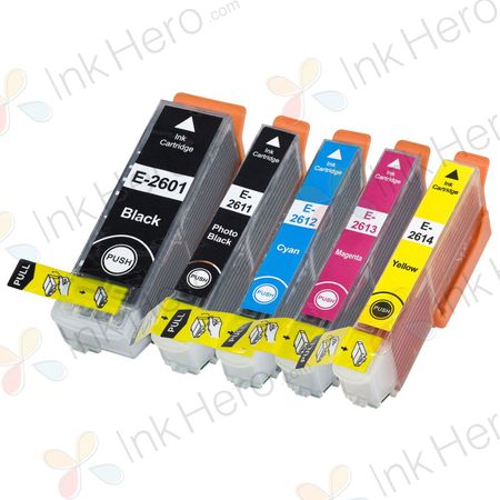 5 stück Epson 26 XL tintenpatronen (Ink Hero)