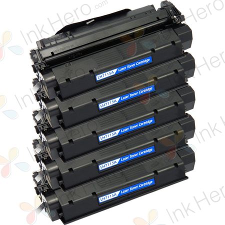 5 stück HP 15A (C7115A) schwarz toner (Ink Hero)