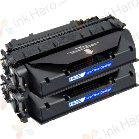 2 stück HP 80X (CF280X) schwarz XL toner (Ink Hero)