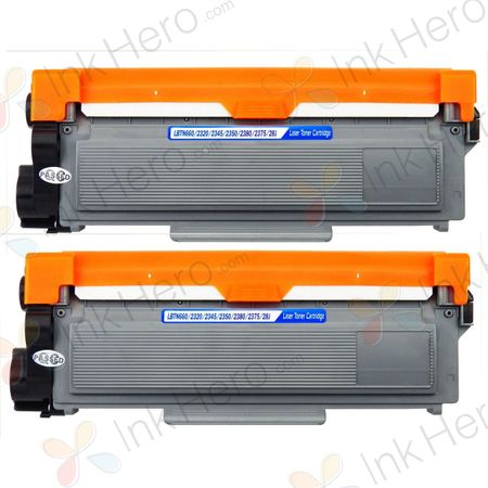 2 stück Brother TN2320 (TN2310) schwarz XL toner (Ink Hero)