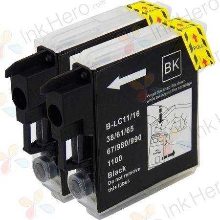 2 stück Brother LC985BK schwarz tintenpatronen (Ink Hero)