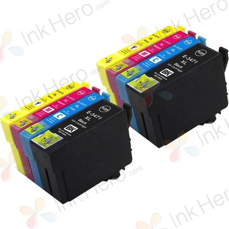 8 stück Epson 34 XL tintenpatronen (Ink Hero)