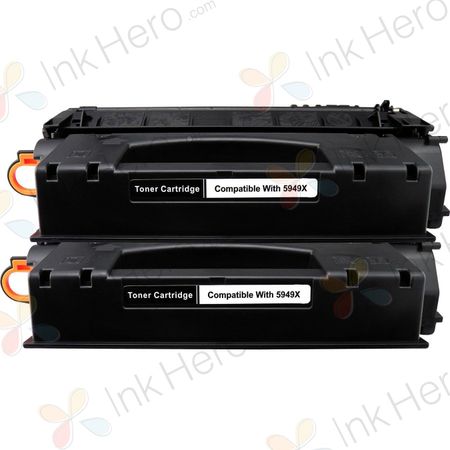 2 stück HP 49X (Q5949X) schwarz XL toner (Ink Hero)