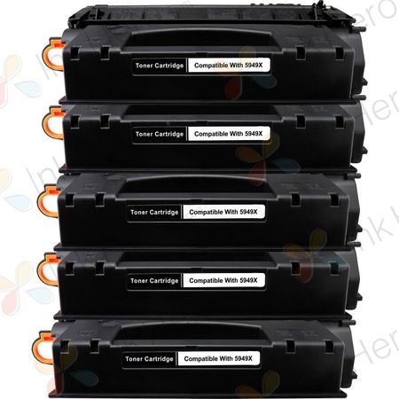 5 stück HP 49X (Q5949X) schwarz XL toner (Ink Hero)