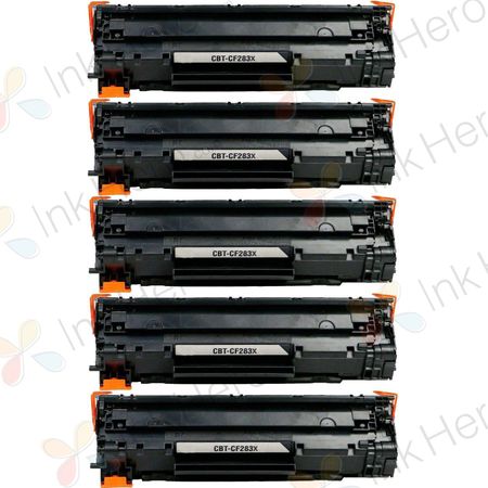 5 stück HP 83X (CF283X) schwarz XL toner (Ink Hero)