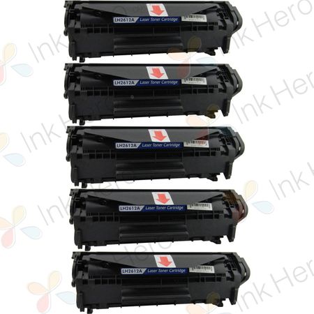 5 stück HP 12A (Q2612A) schwarz toner (Ink Hero)