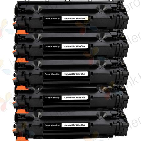 5 stück HP 36A (CB436A) schwarz toner (Ink Hero)