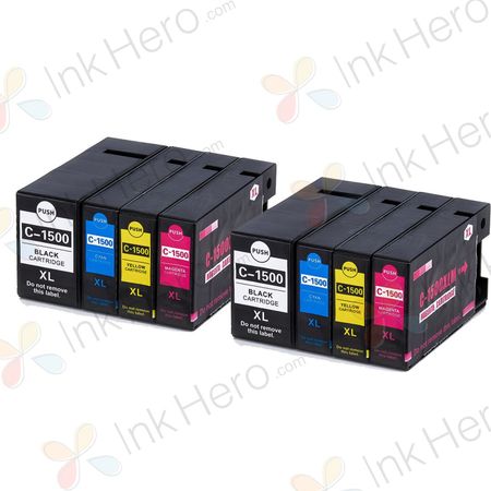 8 stück Canon PGI-1500 XL tintenpatronen (Ink Hero)