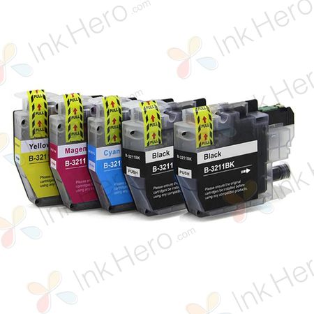 5 stück Brother LC3211 XL tintenpatronen (Ink Hero)