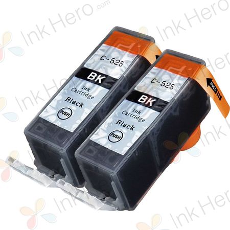 2 stück Canon PGI-525BK schwarz pigment tintenpatronen (Ink Hero)