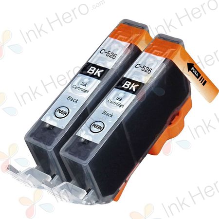 2 stück Canon CLI-526BK schwarz tintenpatronen (Ink Hero)