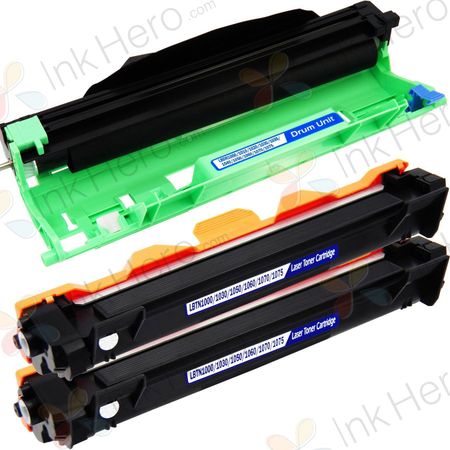 3 stück Brother TN1050 / DR1050 schwarz toner & trommel (Ink Hero)