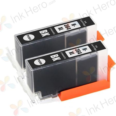 2 stück HP 364XL (CN684EE) schwarz XL tintenpatronen (Ink Hero)