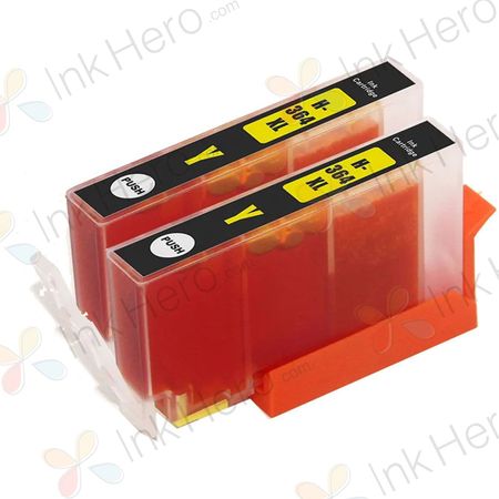 2 stück HP 364XL (CB325EE) gelb XL tintenpatronen (Ink Hero)