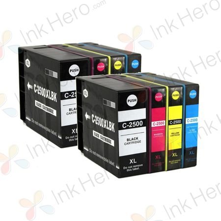 8 stück Canon PGI-2500 XL tintenpatronen (Ink Hero)